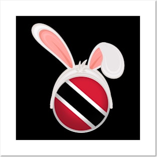 happy easter Trinidad and Tobago bunny ears flag cute designs Posters and Art